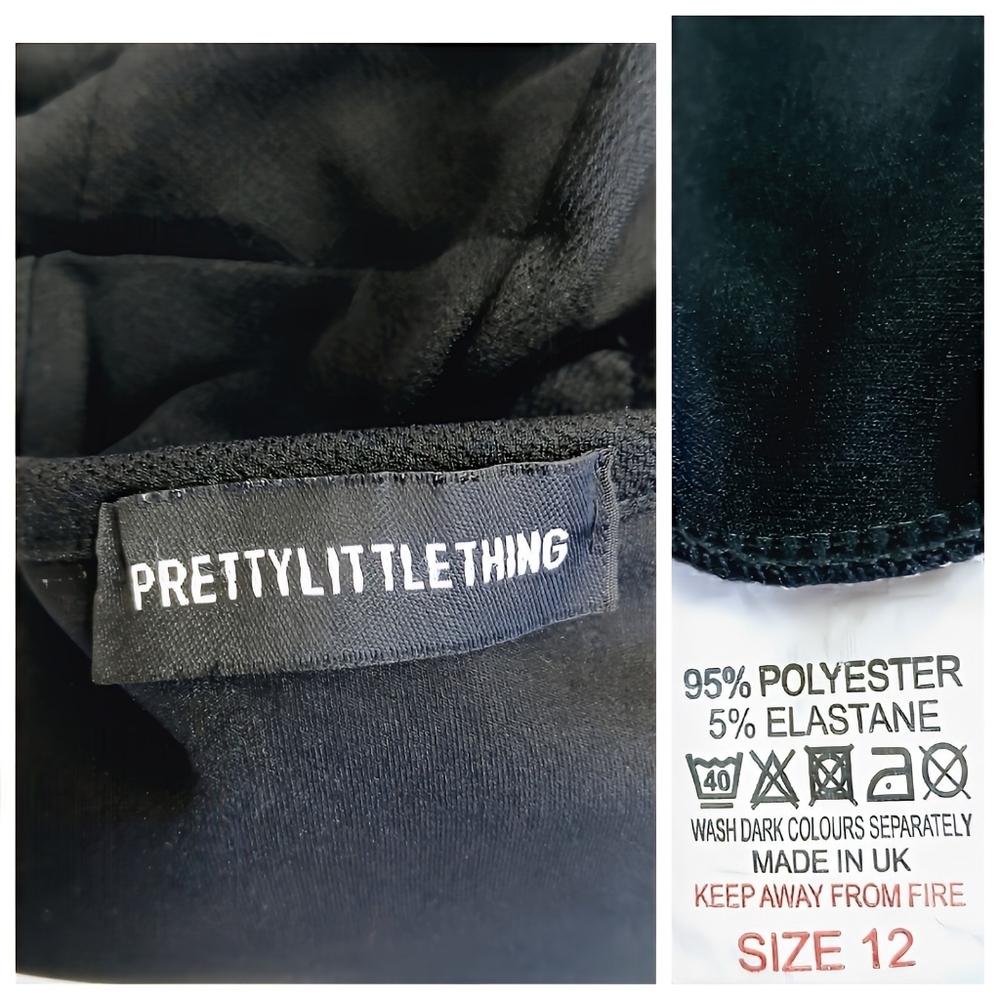 PrettyLittleThing Black Frill Cropped Jacket US 8 / UK 12 - Picture 5 of 5